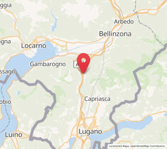 Map of Bironico, Ticino