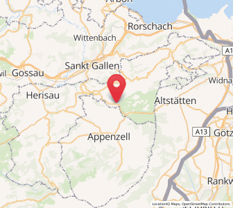 Map of Bühler, Appenzell Ausserrhoden