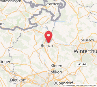 Map of Bülach / Gstückt, Zurich