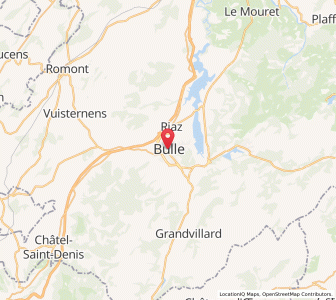 Map of Bulle, Fribourg
