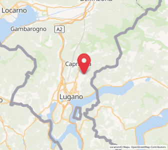 Map of Cadro, Ticino