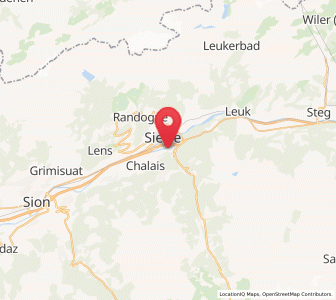 Map of Chippis, Valais