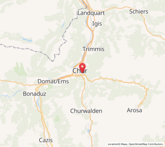Map of Coire, Grisons