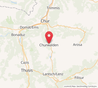 Map of Churwalden, Grisons