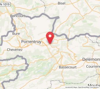 Map of Cornol, Jura