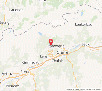 Map of Crans-Montana, Valais