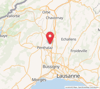 Map of Daillens, Vaud