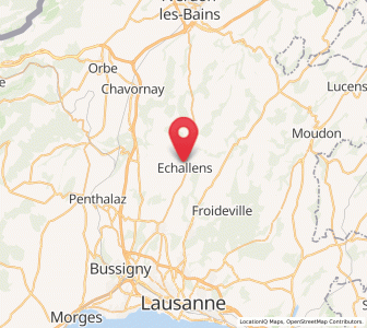 Map of Échallens, Vaud