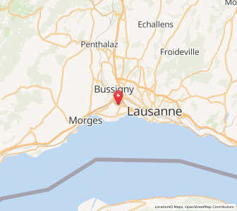 Map of Écublens, Vaud