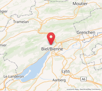 Map of Evilard, Bern