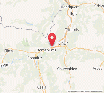 Map of Felsberg, Grisons