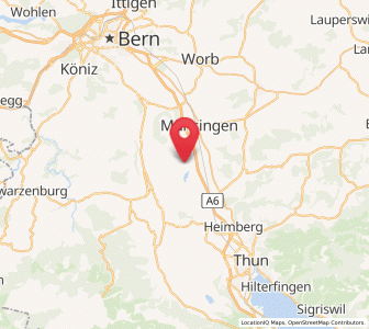 Map of Gerzensee, Bern