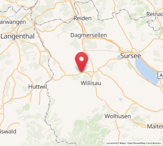 Map of Gettnau, Lucerne