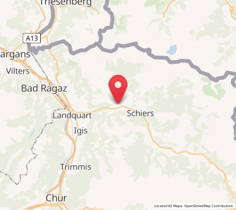 Map of Grüsch, Grisons
