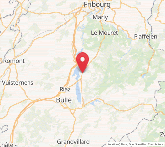 Map of Hauteville, Fribourg