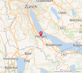 Map of Horgen, Zurich