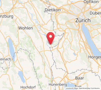 Map of Jonen, Aargau