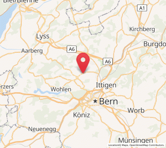 Map of Kirchlindach, Bern