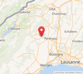 Map of La Chaux, Vaud