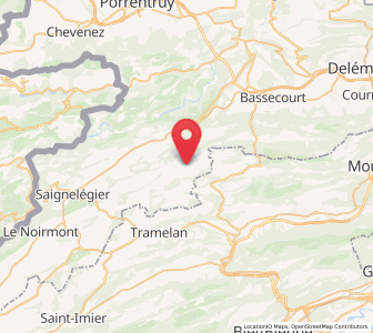Map of Lajoux, Jura