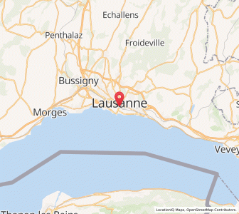 Map of Lausanne, Vaud