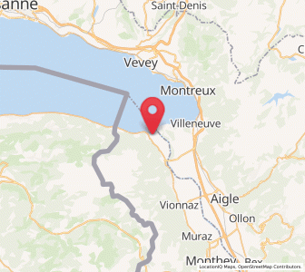 Map of Le Bouveret, Valais