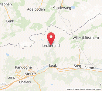 Map of Loèche-les-Bains, Valais
