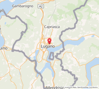 Map of Lugano, Ticino