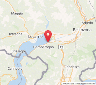 Map of Magadino, Ticino