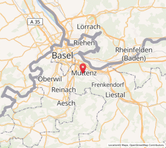 Map of Muttenz, Basel-Landschaft