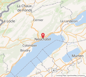 Map of Neuchâtel, Neuchâtel