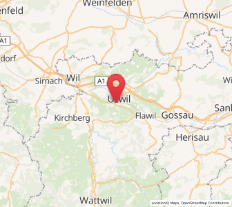 Map of Oberuzwil, Saint Gallen