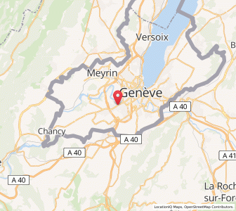 Map of Onex, Geneva