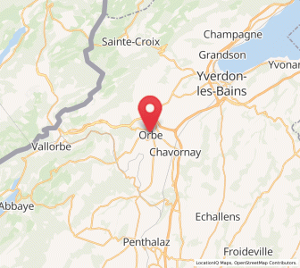 Map of Orbe, Vaud