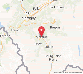 Map of Orsières, Valais