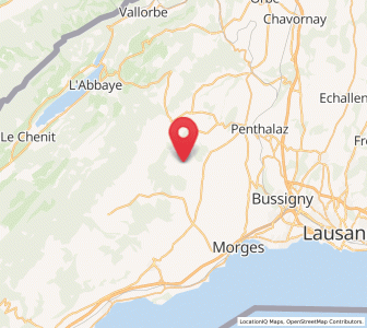 Map of Pampigny, Vaud
