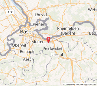 Map of Pratteln, Basel-Landschaft