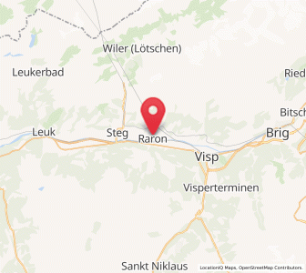 Map of Rarogne, Valais