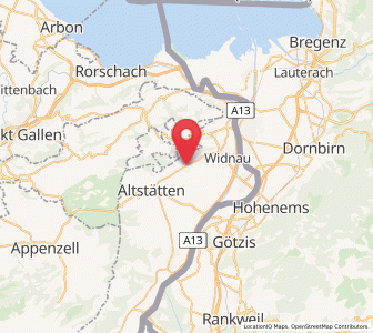 Map of Rebstein, Saint Gallen