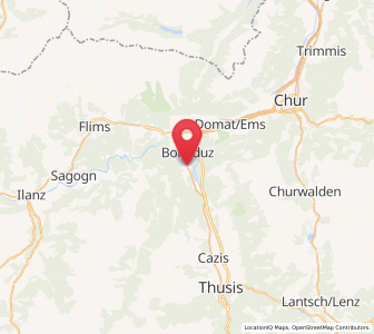 Map of Rhäzüns, Grisons