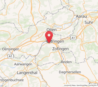 Map of Rothrist, Aargau