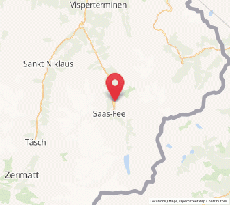 Map of Saas-Grund, Valais