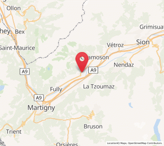Map of Saillon, Valais
