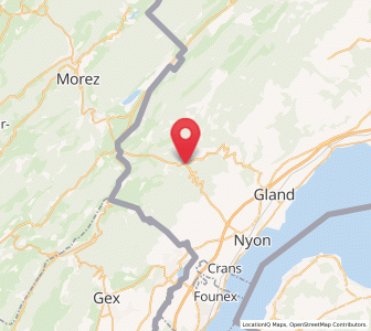 Map of Saint-Cergue, Vaud