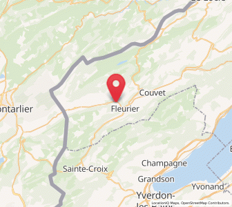 Map of Saint-Sulpice, Neuchâtel