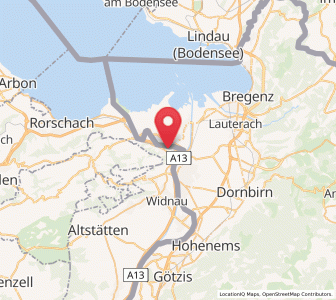 Map of Sankt Margrethen, Saint Gallen