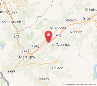 Map of Saxon, Valais