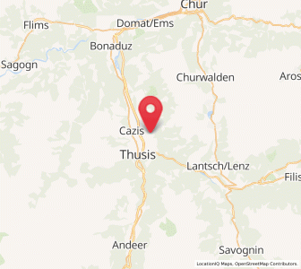 Map of Scharans, Grisons
