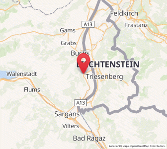 Map of Sevelen, Saint Gallen