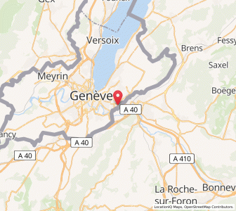 Map of Thônex, Geneva